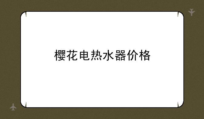 樱花电热水器价格