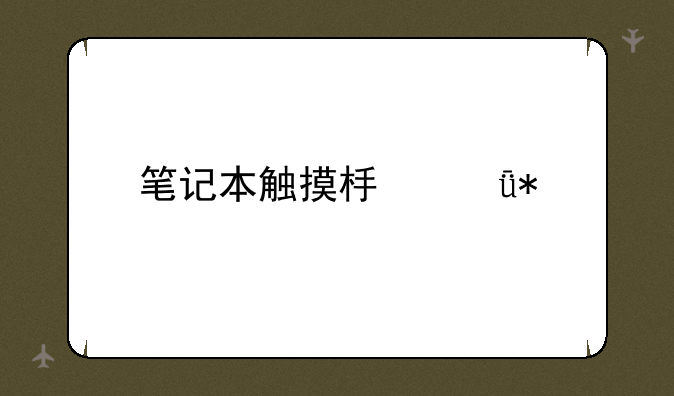 笔记本触摸板驱动