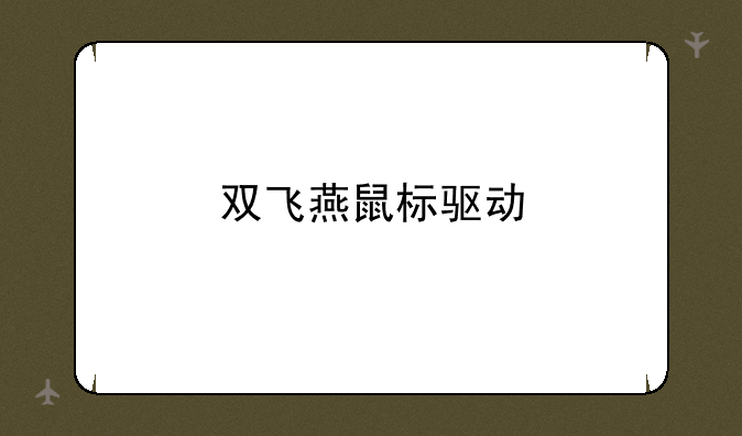 双飞燕鼠标驱动