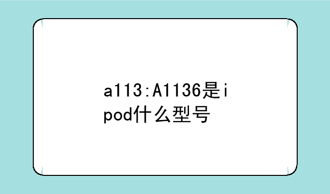 a113:A1136是ipod什么型号