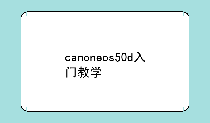canoneos50d入门教学