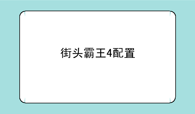 街头霸王4配置