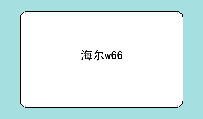 海尔w66