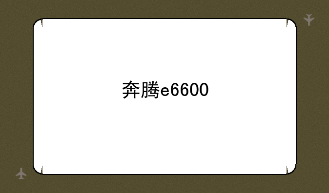 奔腾e6600