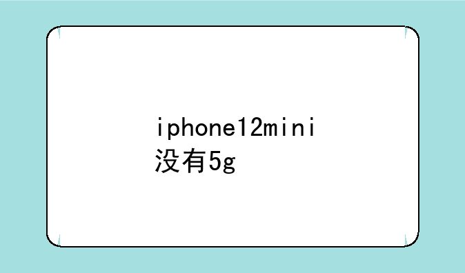 iphone12mini没有5g